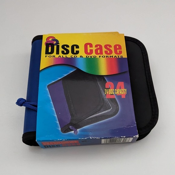 Black & Blue LHS Disc Case, 24 Capacity (for CD’s and DVD’s) - Movies, Games - Picture 1 of 7